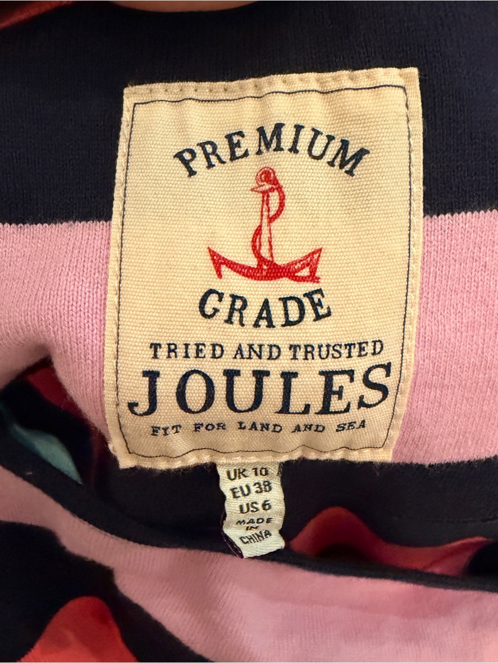Joules Striped Sleeveless Tank Dress Size US 6 Preppy Nautical Resortwear Summer - Picture 5 of 5